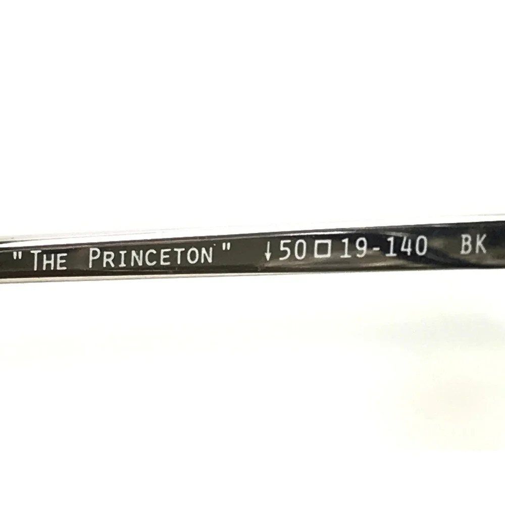 Penguin Eyeglasses Frames THE PRINCETON BK Black Silver Round Full Rim 50-19-140